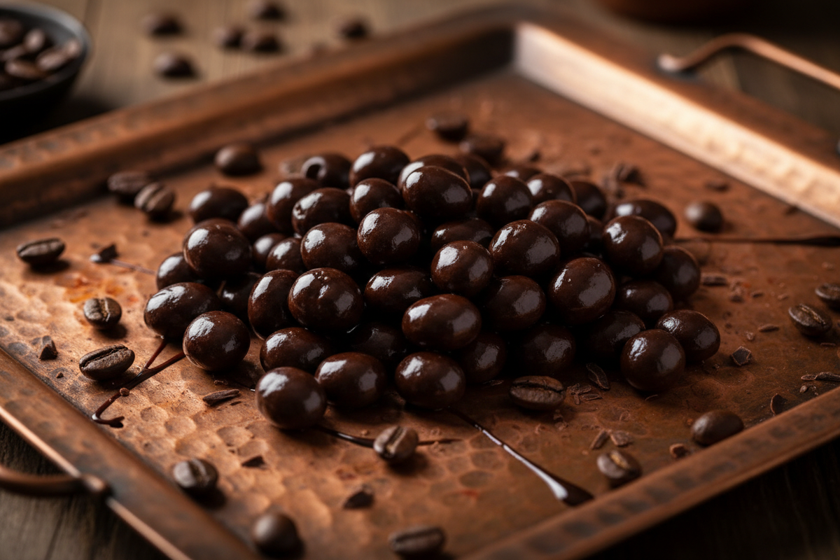 Chocolate covered coffee beans collection