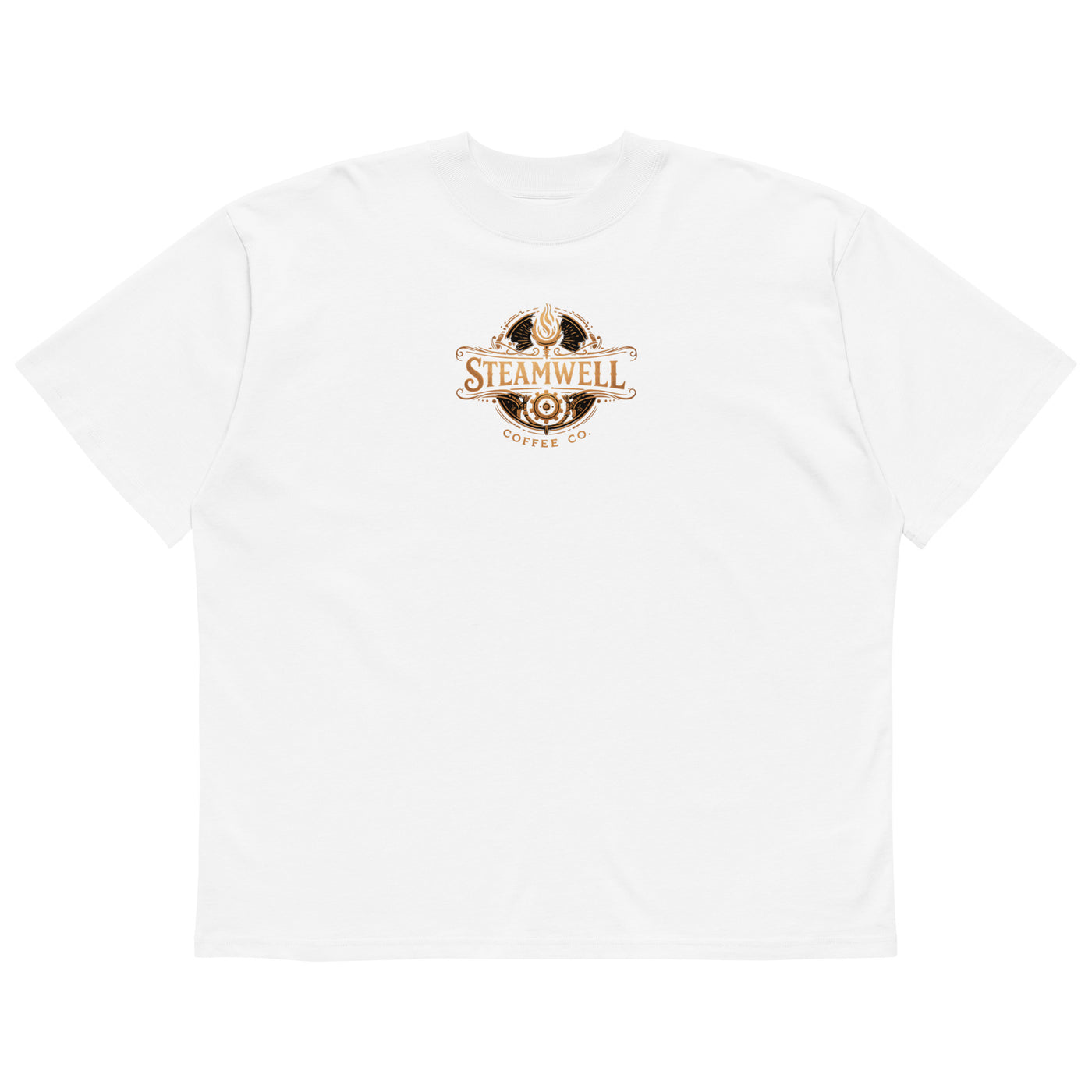 Unisex organic oversized high neck t-shirt