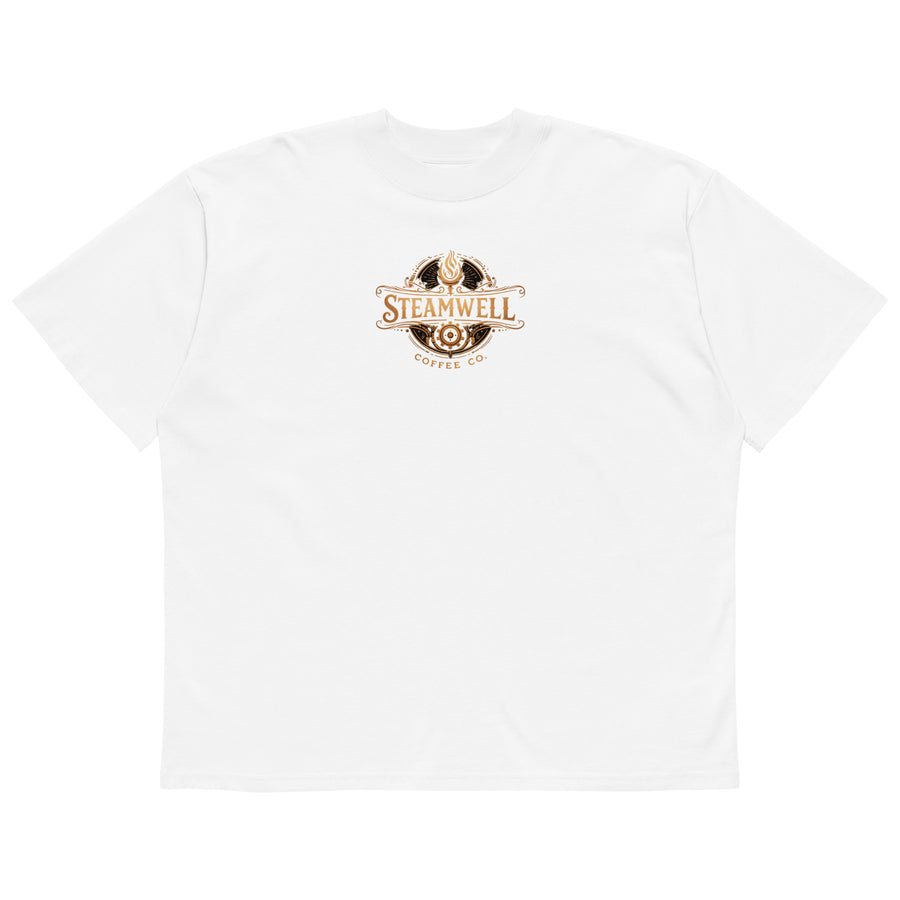 Unisex organic oversized high neck t-shirt